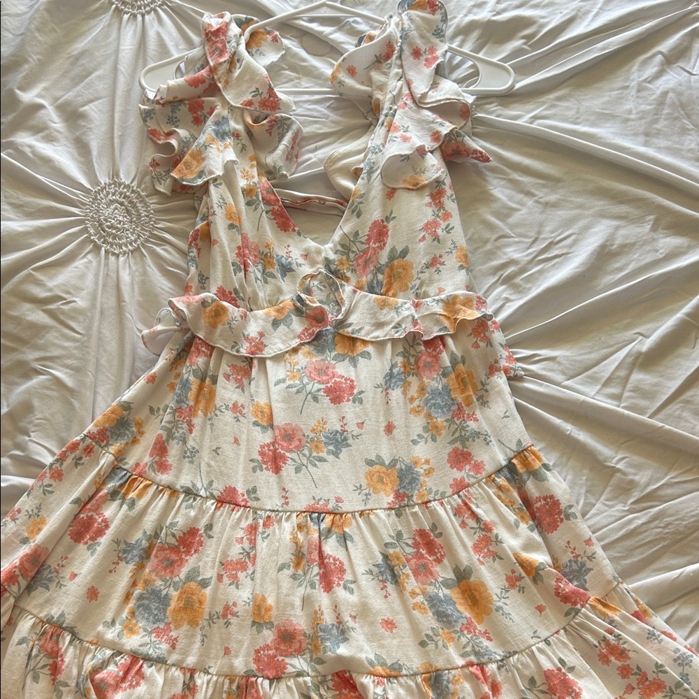 Floral Ruffle Mini Dress